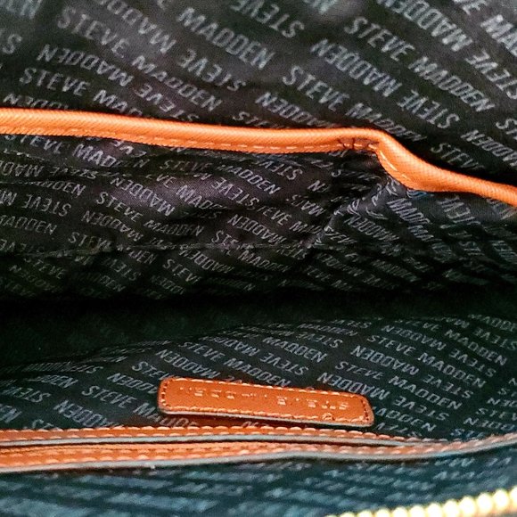BRAND NEW Steve Madden Cognac Bdelta Satchel Purse - Picture 4 of 9